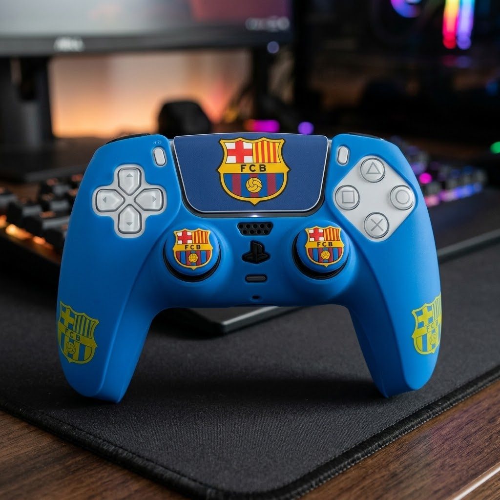 Pack complet skin avec grip pour manette PS5  Barcelone