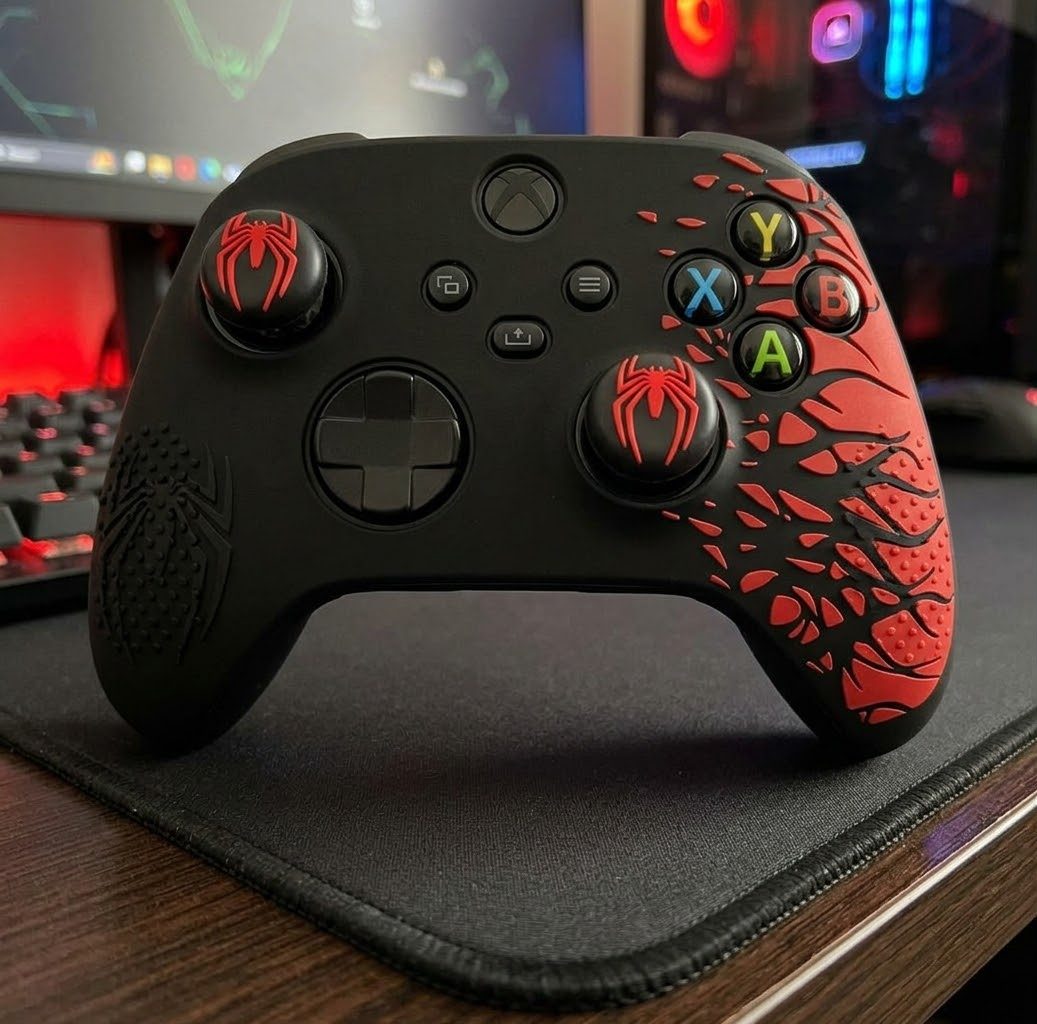 Pack complet skin avec grip pour manette Xbox Spiderman