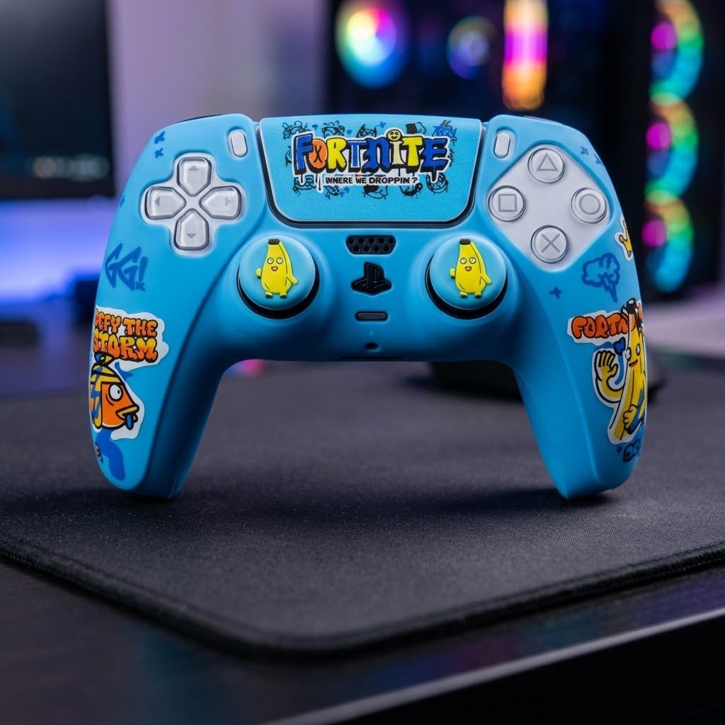 Pack complet skin avec grip pour manette PS5 Fortnite